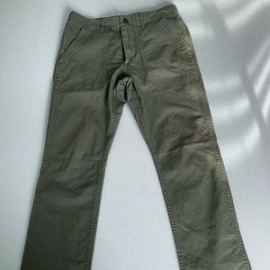 J Crew Military Fatigue Chino Camp Pant Army Slim Straight 31x32 (32x31) OG-107